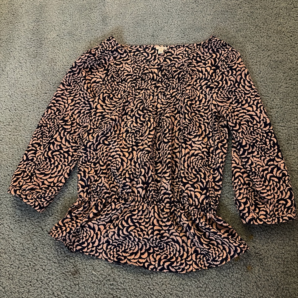 Forever 21 Black and Pink Swirl Blouse